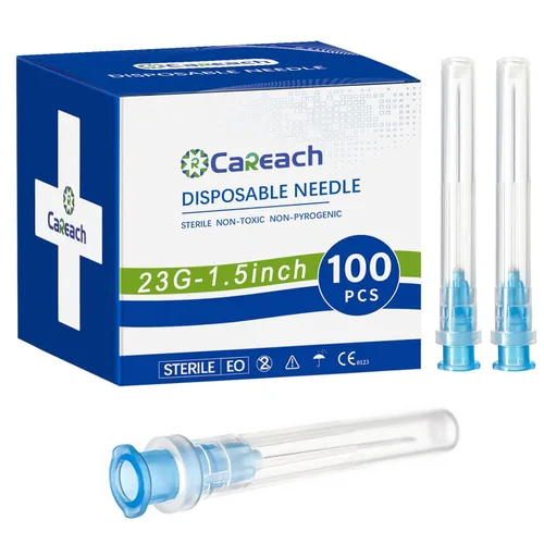 Vista 9 de 100 piezas 18 g 1 pulgada Aguja para Accesorios de Laboratorio Industrial, Medición y Relleno de Tintas Rellenar tintas, envueltas individualmente