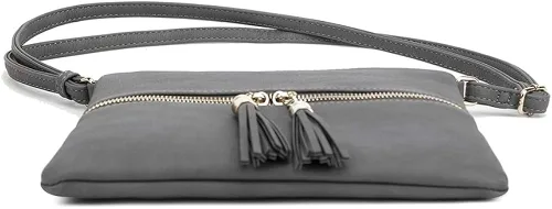 Vista 3 de SG SUGU - Bolso ligero y mediano con borla y bolsillo con cremallera