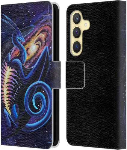 Vista 30 de Head Case Designs Officially Licensed Carla Morrow Galactic Entrancement Dragons Leather Wallet Case Compatible with Samsung Galaxy A07 4G