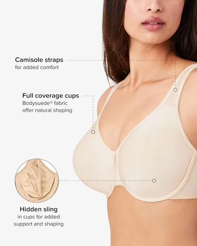 Vista 3 de Sujetador con aros sin forro, colección Basic Beauty de Wacoal para mujer, 855192
