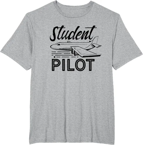 Vista 17 de Camiseta de aviación Aviador Aviador Student Pilot, Blanco