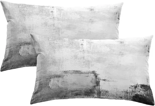 Vista 19 de Britimes Fundas de almohada modernas para decoración del hogar, 16 x 16 pulgadas, juego de 2 fundas de almohada decorativas, fundas de almohada