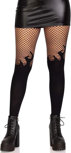 Vista 13 de Leg Avenue Women's Dark Alternative Fishnet Tights multicolor/fantasía (Barbed Wire)