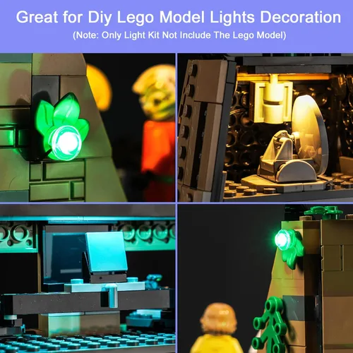 Vista 2 de Kit de luz LED mejorado compatible con Lego A New Hope Yavin 4 Rebel Base Building Set, compatible con Lego 75365 (modelo no incluido)
