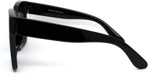 Vista 3 de SA106 Gafas de sol retro de plástico grueso con borde de cuernos para mujer XL