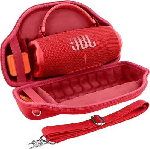 Vista 17 de co2CREA Case for JBL Charge 6 Portable Bluetooth Speaker, Blue Acolchado de espuma de alta densidad, mango reforzado, correa de hombro desmontable