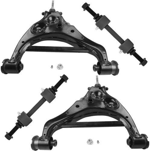 Vista 125 de Detroit Axle - 4 piezas de brazos de control traseros para Ford C-Max, Focus, Mazda 3 5, Volvo C30, C70, S40, V50, 4 brazos de control superiores e