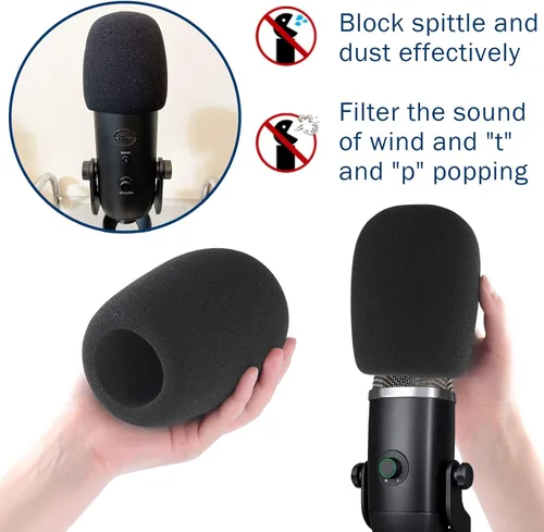 Vista 5 de Fundas para micrófono, paquete de 1 unidad, espuma de alta densidad para micrófono condensador