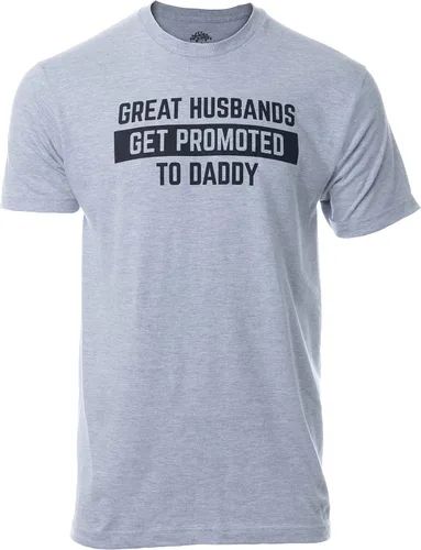 Vista 2 de Great Husbands Get Promoted to Daddy Divertida camiseta de revelación de género de paternidad para hombre