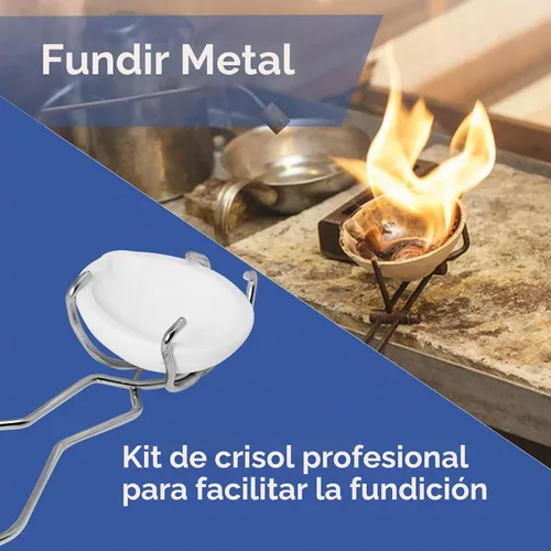 Vista 5 de Novellaire Kit de 8 piezas de crisoles para fundir metal como oro y plata