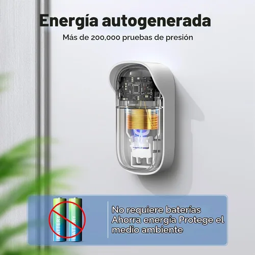 Vista 5 de TECKNET Kit de timbre inalámbrico autoalimentado, timbre de puerta enchufable con luz RGB, 60 campanillas y 5 niveles de volumen, timbre de aula