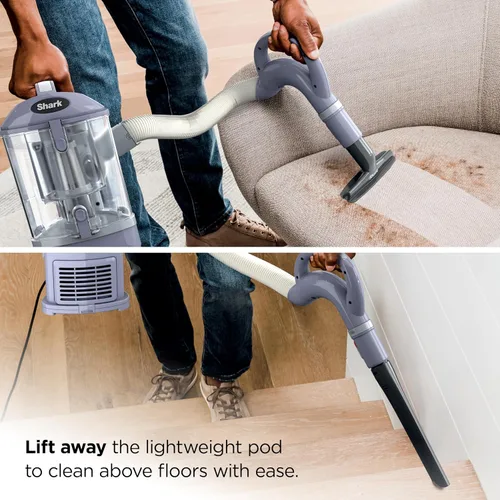 Vista 6 de Shark NV352 Navigator Lift Away - Aspiradora vertical, filtro HEPA, tecnología antialergénica, dirección giratoria, ideal para alfombras, escaleras