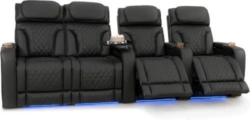 Vista 81 de Seatcraft Luminis 365 - Asiento de cine en casa (fila de 2 biplazas), color carmesí