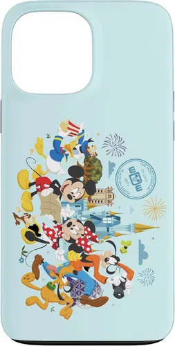 Vista 24 de Walt Disney World 50th Anniversary Mickey and Friends - Carcasa para iPhone 17, color azul