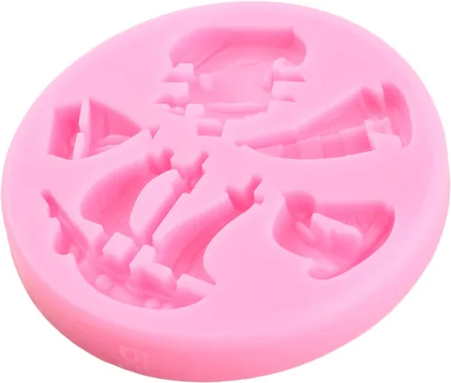 Vista 8 de Molde de silicona con temática pirata, moldes para fondant, brújula de chocolate, monedas del tesoro, molde de caramelo para cupcakes, decoración