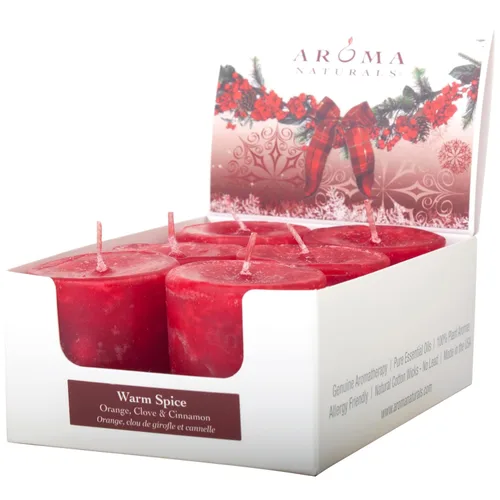 Vista 11 de Aroma Naturals Votive Candles Aceite esencial con abeto de enebro y albahaca, Evergreen Holiday, 6