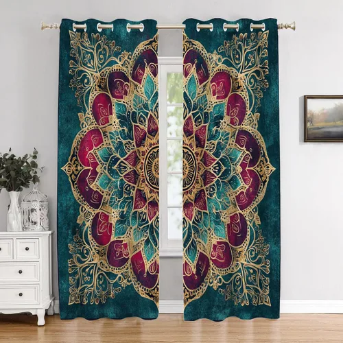Vista 118 de Cortinas opacas para el océano marítimo, anclas, arte náutico, cortinas de media ventana para cocina con bolsillo para barra, oscurecimiento