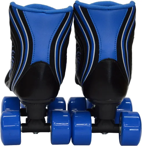 Vista 5 de ¡Nuevo! Epic Rock Candy - Patines cuádruples con 2 cordones (negro y azul)