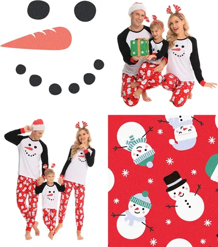 Vista 5 de SWOMOG Pijamas de Navidad familiares a juego, pijamas de Navidad para la familia, parejas, ropa de dormir para adolescentes