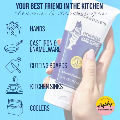 Vista 4 de MacKenzie's Fisherman Hand Scrub – Día del Padre – Regalos para hombres – Regalos para pescadores – Regalos para cocineros – Regalos para jardineros