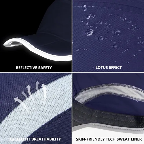 Vista 6 de GADIEMKENSD Sombrero reflectante plegable para exteriores, diseño sin estructura, protección solar UPF 50+, sombreros deportivos para mujeres