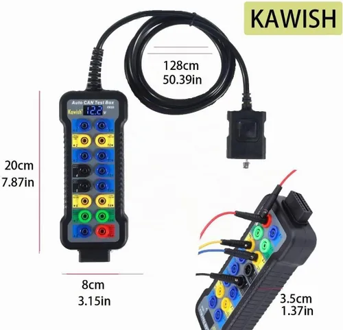 Vista 4 de Caja de ruptura OBD2 KAWISH Detector de protocolo OBDII Auto de 16 pines con pantalla LCD para detección de comunicación de protocolo
