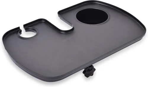 Vista 2 de Bandeja de soporte para micrófono, mesa de accesorios con abrazadera para micrófono con soporte para tazas, escritorio de fijación perfecto
