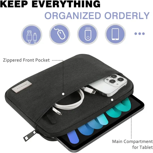 Vista 5 de MoKo Funda para Tablet de 7-8 Pulgadas, Estuche de Transporte Compatible con Nuevo iPad mini (A17 Pro) 8.3" 2024, iPad mini 6 / iPad mini 5 / iPad