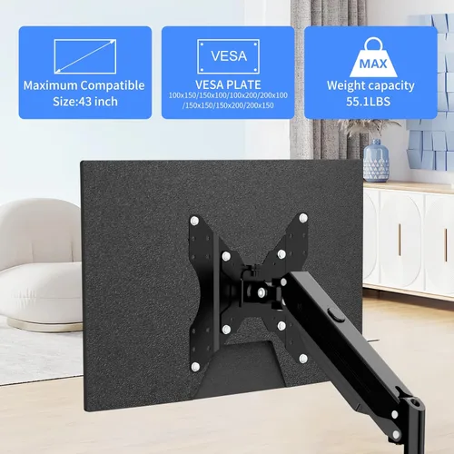 Vista 8 de Pholiten Adaptador ajustable de placa de conversión VESA para brazo