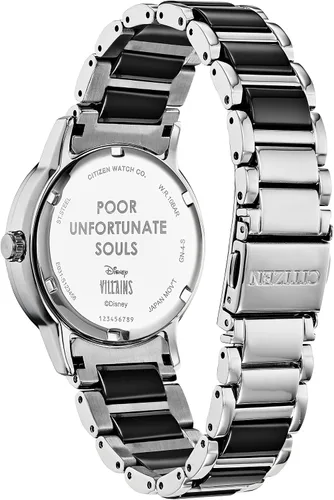 Vista 2 de Citizen Eco-Drive Disney - Reloj de cuarzo para mujer acero inoxidable Ursula tono plateado modelo EM0748-51W