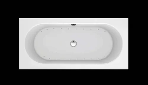 Vista 5 de Carver Tubs - Aphrodite 67 "- Bañera independiente moderna con masaje de aire calentado con chorro - Forma rectangular ovalada característica amplia