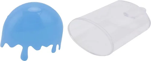 Vista 7 de Fdit Cajas de regalo de dulces, 12 cajas de dulces en forma de helado, caja de regalo reutilizable de plástico transparente para bodas, despedidas