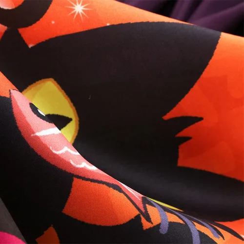 Vista 6 de Vestido de Halloween para mujer 2022 con cuello en V y manga corta con cremallera y panel de encaje