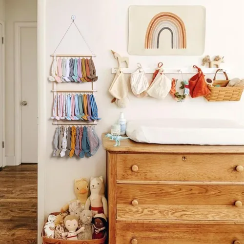 Vista 7 de POVETIRE Soporte para diadema organizador de bandas para la cabeza para niñas, diademas de bebé, accesorios para el cabello, organizador