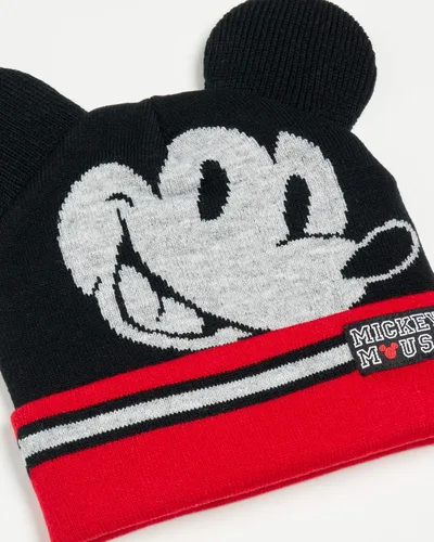 Vista 4 de Disney Conjunto de gorro de invierno de Mickey Mouse y 2 pares de guantes o guantes (edad 2-7)