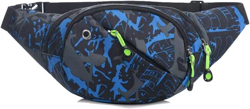 Vista 10 de Ausion - Cangurera con bolsillos con cremallera, cinturón ajustable para entrenamiento, de vacaciones, senderismo, correr, para iPhone 11 Pro Xs Max