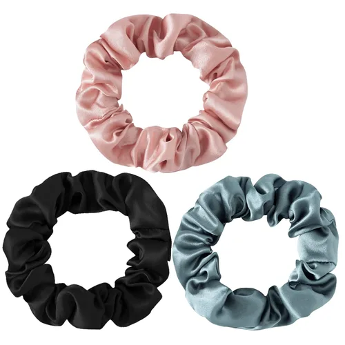 Vista 10 de Lazos para el cabello de seda de morera, prevención del encrespamiento y sin daños, accesorios para dormir y noche para mujeres (albaricoque)
