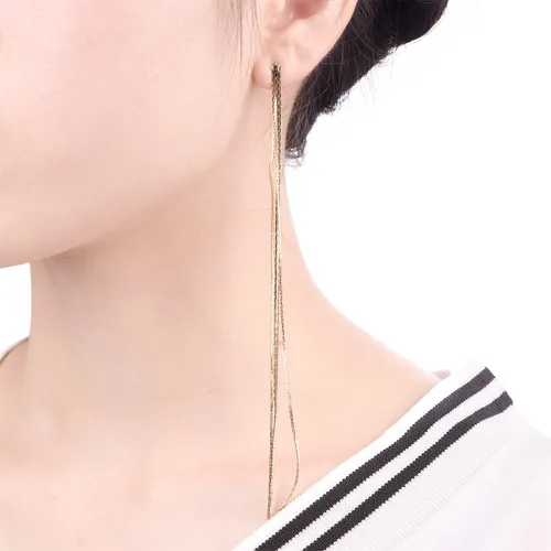 Vista 5 de Starchenie Long Tassel Dangle Earrings Gold, Silver Drop Threader Earrings Jewelry for Women