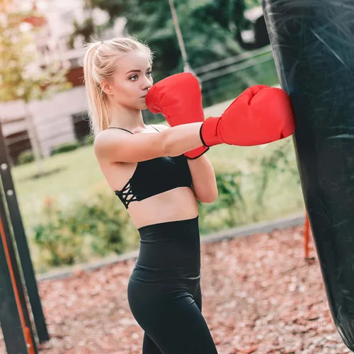 Vista 3 de 2 pares de guantes de boxeo para hombres y mujeres, guantes de entrenamiento de boxeo adecuados para principiantes y niños, juego profesional