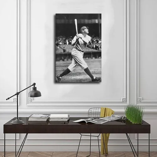 Vista 3 de LVTFCO Póster de Babe Ruth para niños, para dormitorio, béisbol, deportes, citas, papel firmado, arte de pared, estilo sin marco, 12 x 18 pulgadas