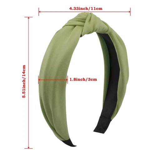 Vista 2 de SIQUK 15 diademas turbantes con nudo superior y nudo cruzado para mujeres y niñas, Varios colores lisos