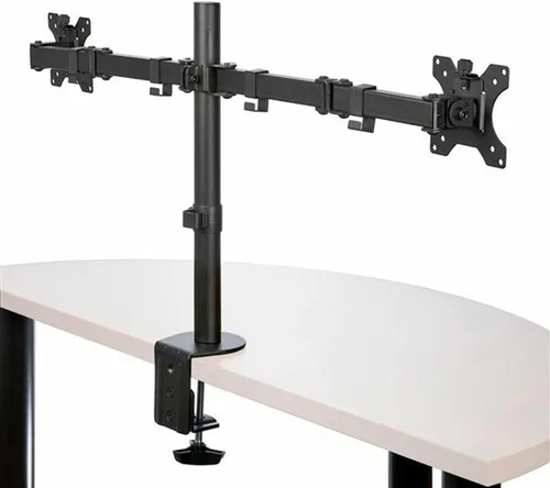 Vista 2 de StarTech.com Brazo de monitor dual para montaje en escritorio, abrazadera de escritorio/ojal, soporte de monitor VESA para pantallas de hasta 32