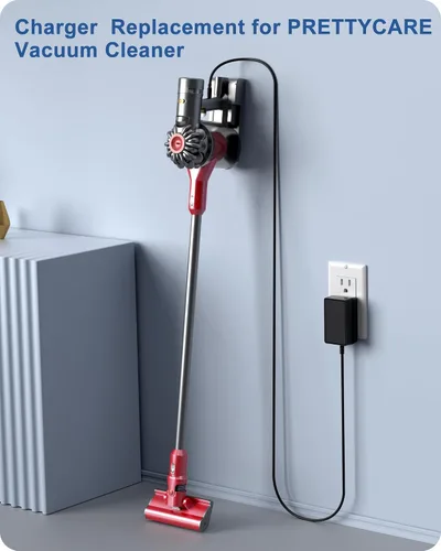 Vista 2 de Para PRETTYGARDEN CARE - Cargador inalámbrico para aspiradora compatible con SPRETTYCARE W100 W200 W300 W400 20KPa 22.2V 180W cable de alimentación