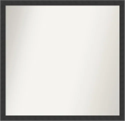 Vista 73 de Amanti Art Espejo de baño negro para sobre fregadero, 22 x 22 pulgadas, espejo de tocador cuadrado estrecho negro Avon, marco de madera casual