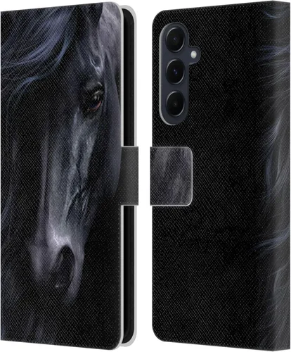 Vista 177 de Head Case Designs Officially Licensed Laurie Prindle A Morgan Christmas Western Stallion Leather Wallet Case Compatible with Samsung Galaxy A07 4G