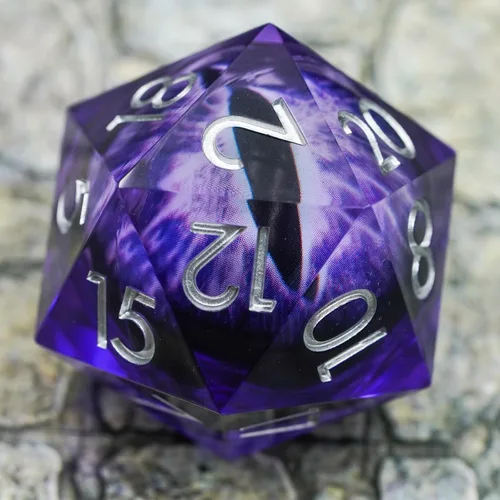 Vista 10 de Dados de mazmorras y dragones D20,3.346 in Dragon Eye D20,Dados de núcleo líquido para TTRPG