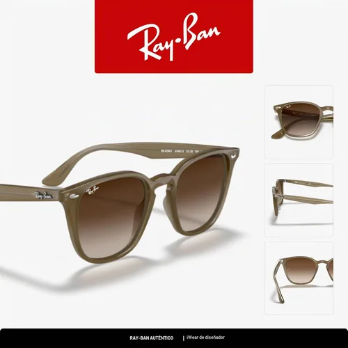 Vista 6 de Ray-Ban RB4258F - Gafas de sol cuadradas para hombre y mujer Beige