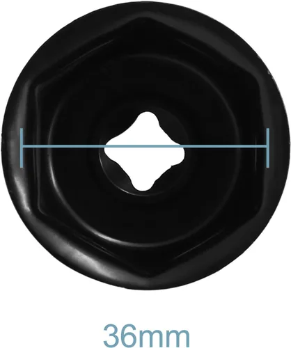Vista 4 de uxcell Metal 1.417 in 6 Flautas Filtro de aceite Llave Llave de la carcasa del zócalo Herramienta para Volkswagen para Audi A6L A8L para BMW X5