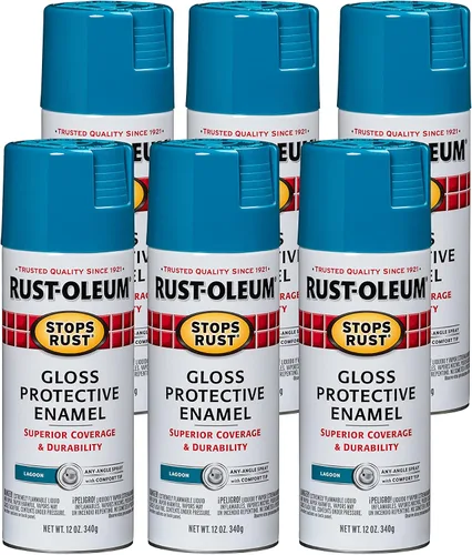 Vista 26 de Rust-Oleum 7776830 - Pintura en aerosol para prevención del óxido, 12 onzas, negro plano