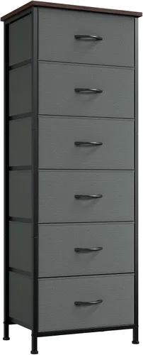 Vista 13 de Somdot - Cómoda para dormitorio con 3 cajones, organizador de almacenamiento con cajones de tela con contenedores de tela removibles para armario